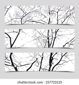 Banner with trees