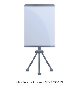 Icono de trípode de pancarta. Caricatura del icono del vector del trípode banner para el diseño web aislado en fondo blanco