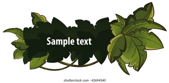 Banner of tropical leaves