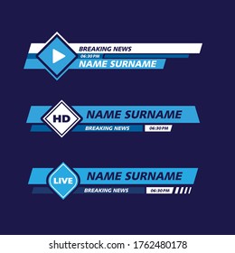 Plantilla de diseño de ilustración de iconos vectoriales de Banner TV