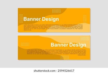 Banner two vibrant yellow banner designs featuring crisp white text.