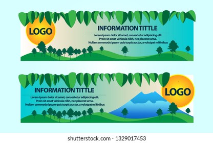 Banner universal nature earth theme design