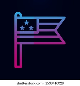Banner, usa nolan icon. Simple thin line, outline vector of 4th of july icons for ui and ux, website or mobile application