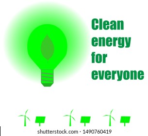 banner for the use of clean energy and respect for nature