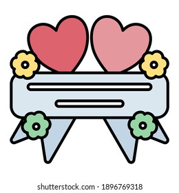banner using soft color and filled line style