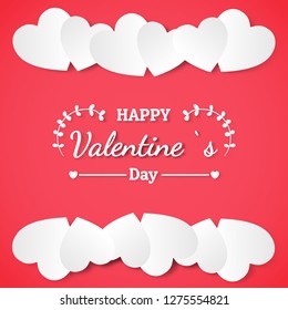 Banner valentine day design for advertising,valentine day sale concept banner.background for seasonal retail promotion. Vector illustration.