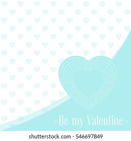 Banner Valentines Day with symbols hearts and lettering for concept design poster, greeting card or invitation. Cartoon style. Vector illustration.