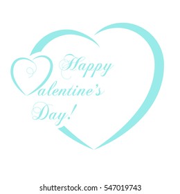 Banner Valentines Day with symbols hearts and lettering for concept design poster, greeting card or invitation. Cartoon style. Vector illustration.