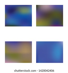 Banner from various elements of the environment. EPS. Vector illustration show. Amazing splash and spreading spot. Blue gradient various elements that form multicolored blurred graphics.