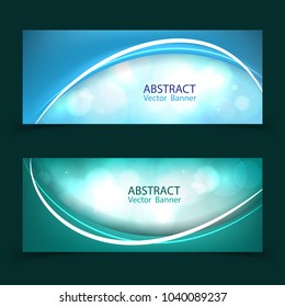 Banner vector abstract blue motion light effect background. Composition blurry particles and has bright lights.