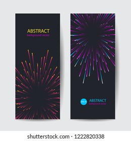 Banner vector abstract colorful lines motion light effect background.