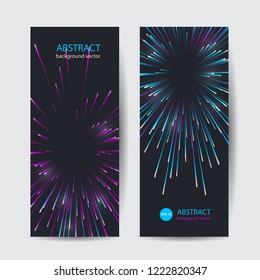 Banner vector abstract colorful lines motion light effect background.