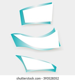 Banner vector. Banners original. Set of three realistic 3d banners. Origami paper. Origami banner. Banners design. Creative design. Banners collection. Ribbon banner. Origami ribbons. Eps 10