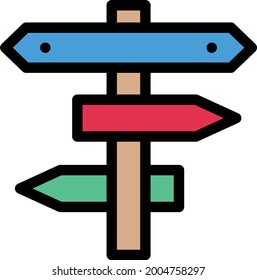 banner vector color line icon