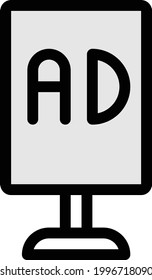 banner vector colour line icon