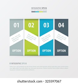 banner vector design 4 item  Green, blue, gray color