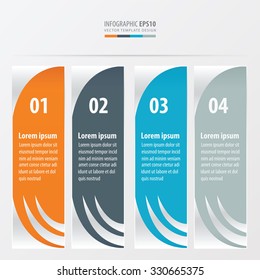 banner vector design 4 item   Orange , blue, gray color