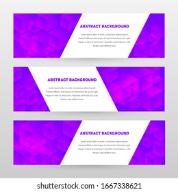 Banner vector design. Abstract background template for banner design, business, education, advertisement. Purple and white color. Abstract vector illustration. Concept website template.