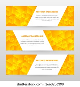 Diseño vectorial de banner. Plantilla de fondo abstracta para diseño de pancartas, negocios, educación, publicidad. Color amarillo y blanco. Ilustración abstracta vectorial. Plantilla de sitio web de conceptos.