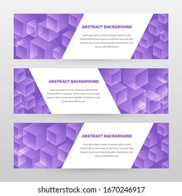 Banner vector design. Abstract background template for banner design, business, education, advertisement. Purple and white color. Abstract vector illustration. Concept website template.