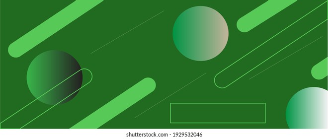 banner vector design with a cute geometric background. Soft green and white in color. Suitable for printing, wallpaper, decoration, website, editing, thumbnail, presentation and other purposes.