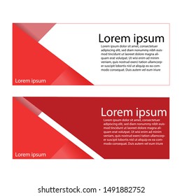 Banner vector design for printing and business information detail with abstract design