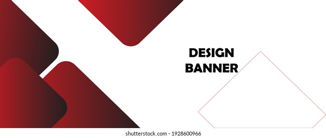 Banner vector design with simple look. Red and white. Suitable for thumbnails, wallpapers, decoration, websites, editing