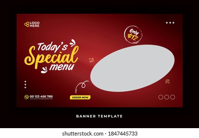 Banner vector design template for special food sale