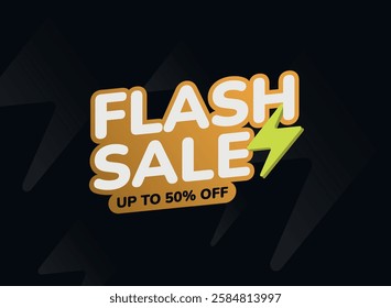 Banner Vector Flash Sale 50% OFF