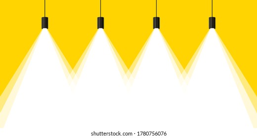 Banner vector flat style. Spotlight banner. Vector illustration