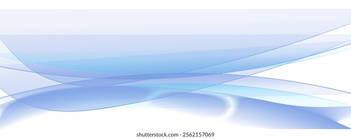 Banner vector futuristic wavy lines flowing smooth curve colorful gradient purple blue on white background