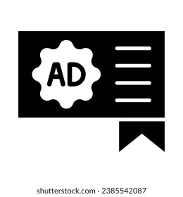 Banner Vector Glyph Icon For Personal And Commercial Use.
