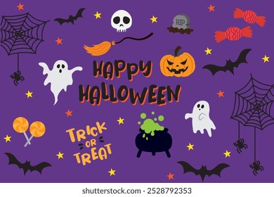 banner vector halloween collection party
