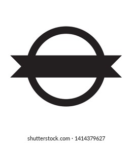 Banner vector Icon. Black on white background