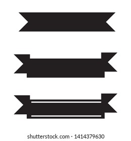 Banner vector Icon. Black on white background