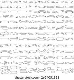Banner vector icon set. Birthday Banner illustration sign collection. Ribbon Banner symbol or logo.