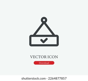 Banner vector icon. Symbol in Line Art Style for Design, Presentation, Website or Mobile Apps Elements, Logo. Open symbol illustration. Pixel vector graphics - Vector