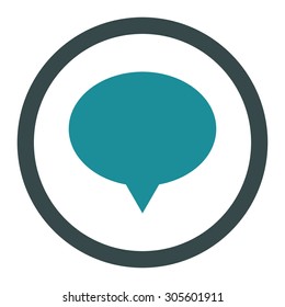 Banner vector icon. This rounded flat symbol is drawn with soft blue colors on a white background.