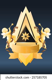 Banner Vector low poly polygon