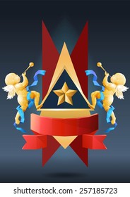 Banner Vector low poly polygon