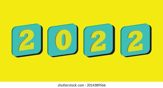 Banner vector for new year goal celebration with yellow background