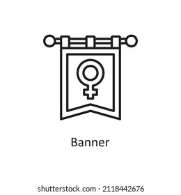 Banner vector Outline Icon Design illustration. Home Improvements Symbol on White background EPS 10 File