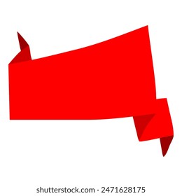 Banner Vector Red ribon vector. Red band banner icon. Certificate promotion Ribbon royal. Eps 10. 