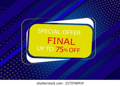 Banner in vector. Special offer with discount. Suitable for advertising your product.