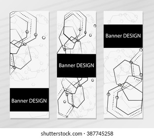 Banner vector template with abstract background