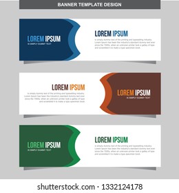 Banner Vector Template Background Modern Web Design Horizontal - Vector