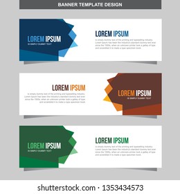 Banner Vector Template Background Modern Web Design Horizontal