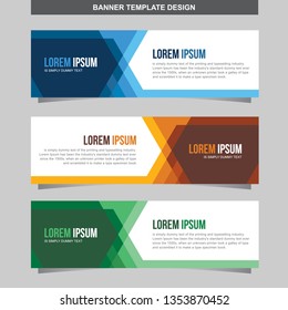 Banner Vector Template Background Modern Web Design Horizontal