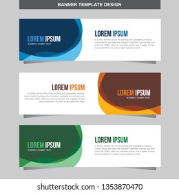 Banner Vector Template Background Modern Web Design Horizontal