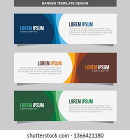 Banner Vector Template Background Modern Web Design Horizontal